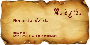 Morariu Éda névjegykártya